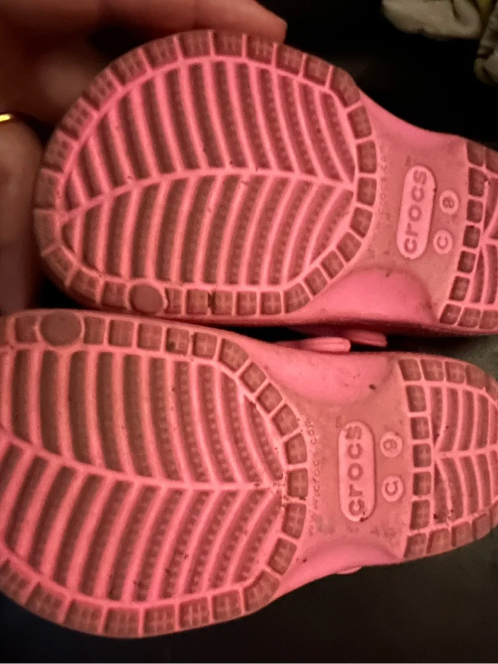 Crocs Pink Sparkle Sz 9